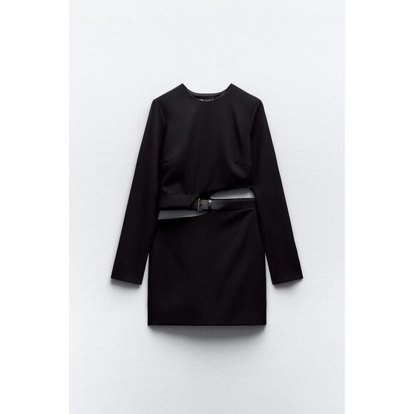 Zara BELTED CUT OUT DRESS - Picture 13 of 14